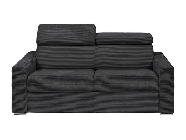 Canapé convertible velours 3 places gris}