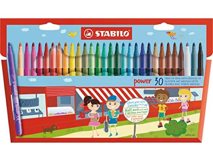 Viltstift stabilo power 280/30 ass 30st Etui a 30 stuk
