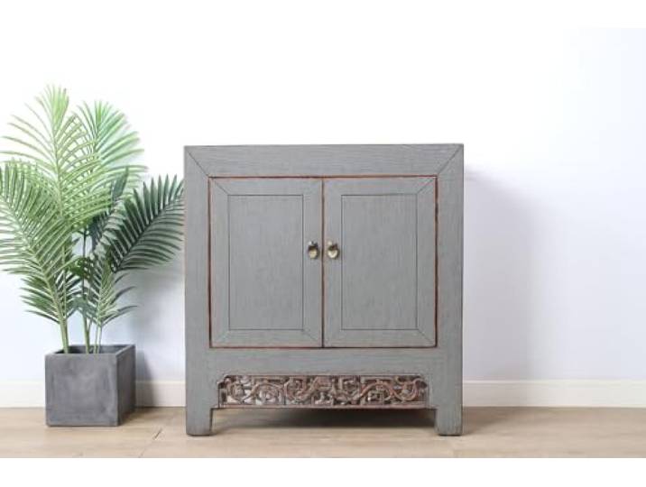 Yajutang Antike chinesische Kommode grau RAL7005