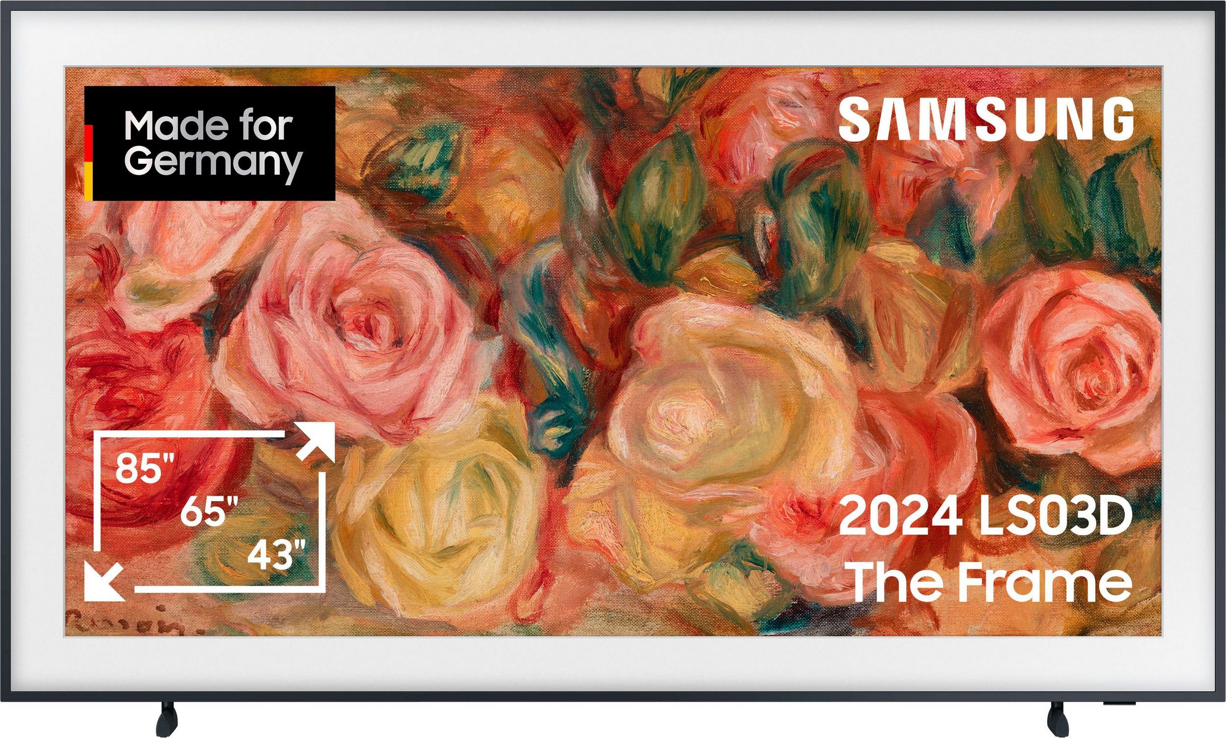 Samsung The Frame 50" LS03D QLED 4K Art Mode Tizen OS Smart TV (2024), 127 cm (50"), 3840 x 2160 Pixel, QLED, Smart-TV, WLAN, Schwarz