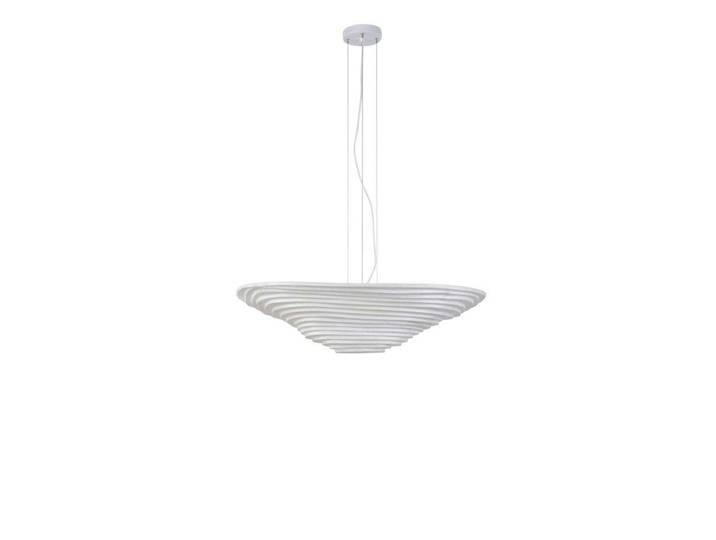 Suspension Nebulis M, à 2 lampes, longueur 82 cm, blanche - Forestier - Salon / séjour - Design - Tissu / textile - Avec abat-jour