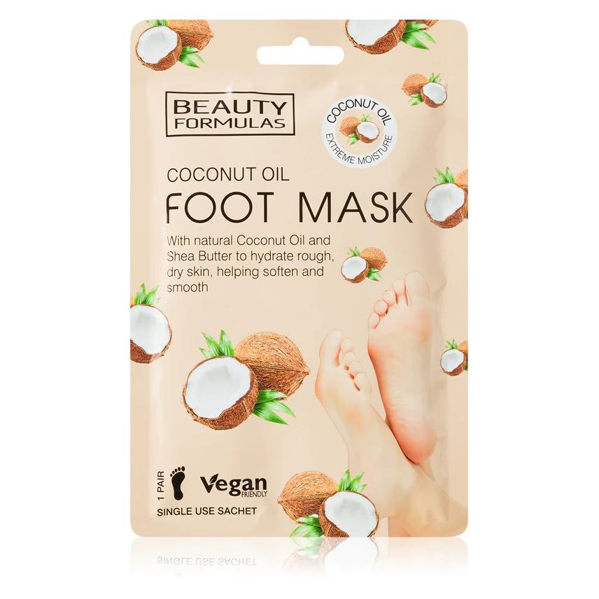 Beauty Formulas Schönheitsformeln Fussmaske mit Kokosöl, 1 Paar (Fussmaske) (39434308)
