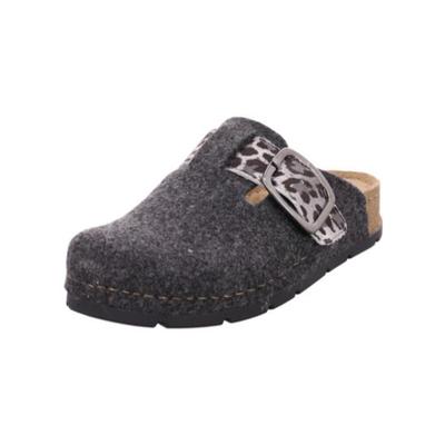Hausschuh ROHDE "Rohde Hausschuhe Filz", Damen, Gr. 38, grau (dunkelgrau), Filz, Schuhe Hausschuh