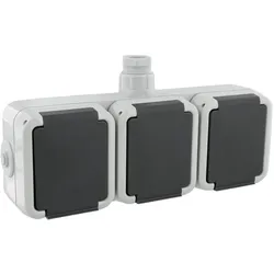 IVF Hartmann, Steckdose, Peha Spatwaterdicht Contactdoos Opbouw 3V Horizont Randaarde Wartel M20