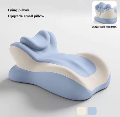 Inspired Finds Ergonomic Memory Foam Support Pillow For Neck, Back, Leg And Reading Comfort blue Upgrade