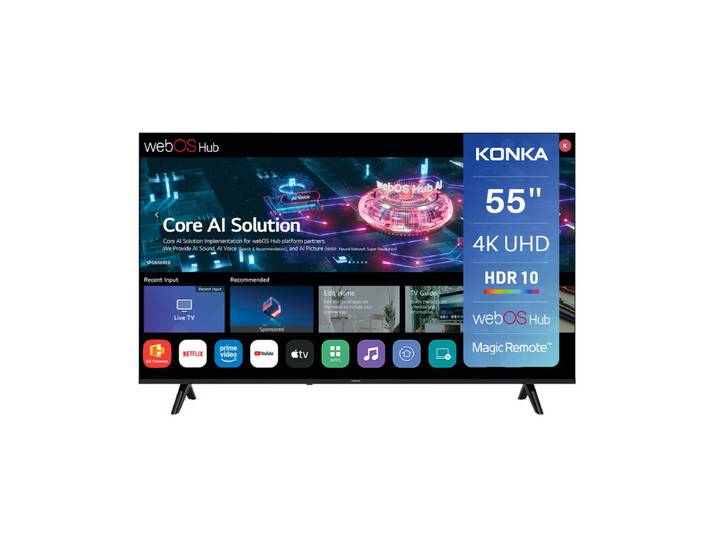 KONKA UDG55HK684ANTS Téléviseur intelligent LED UHD 4K 55 po webOS HDR10 MEMC AirPlay Google Cast Magic Remote