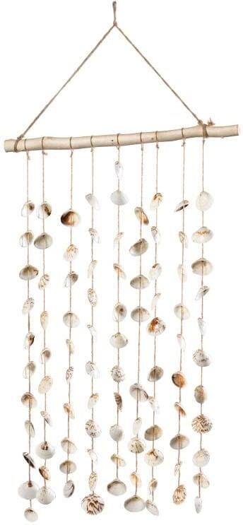 Dekohänger "Muscheln 90 cm", beige (nature), H:50cm, Dekohänger, Dekohänger nature B/H/T: 50cm