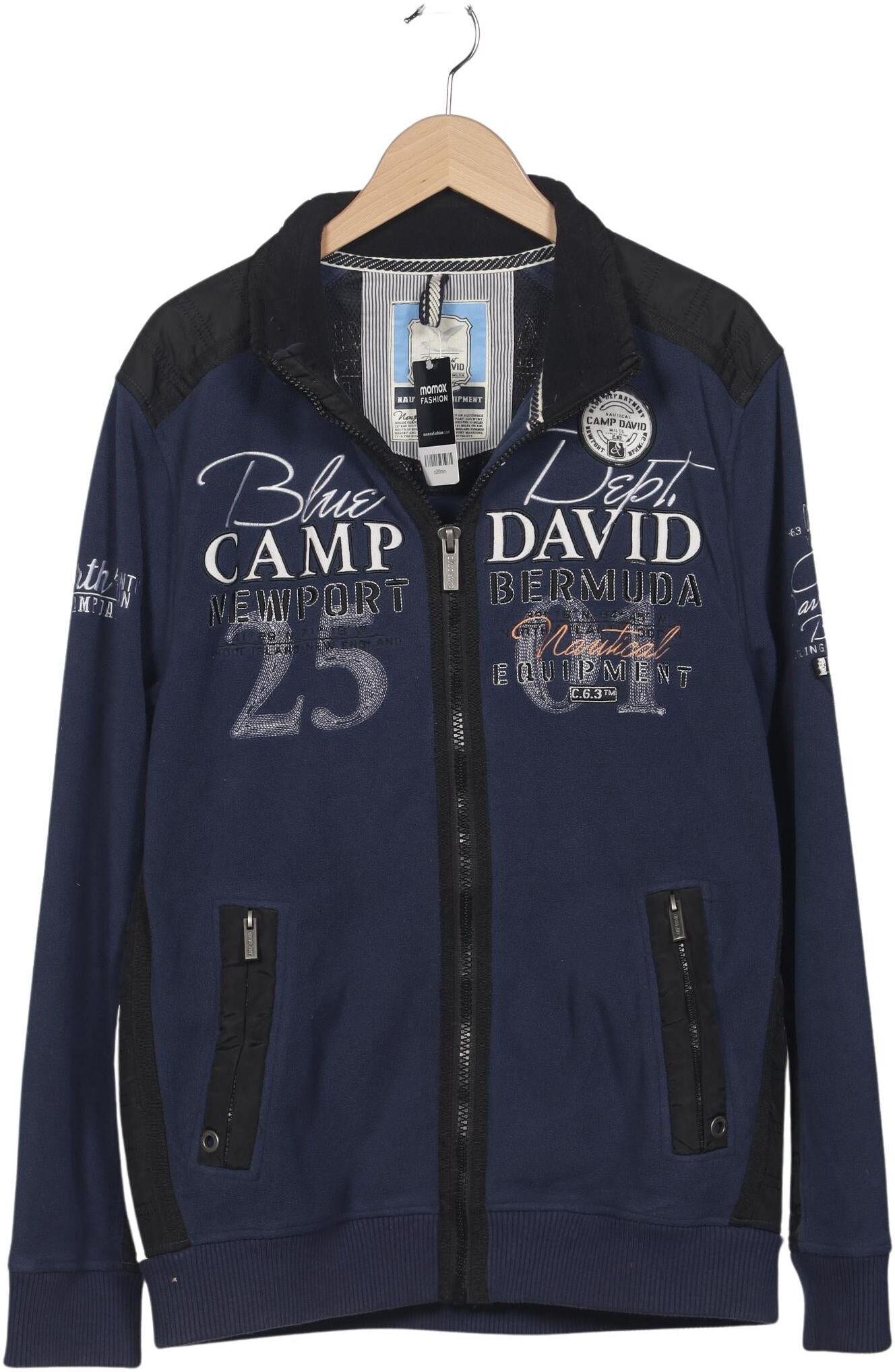 Camp David Herren Jacke, Marineblau, Gr. XL, Synthetik - Second Hand
