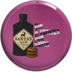 Love Trays Dekotablett XS rund lila mit Gin & Cookiess Motiv