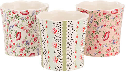 Cath Kidston Spring Birds Set of 3 Mini Planters