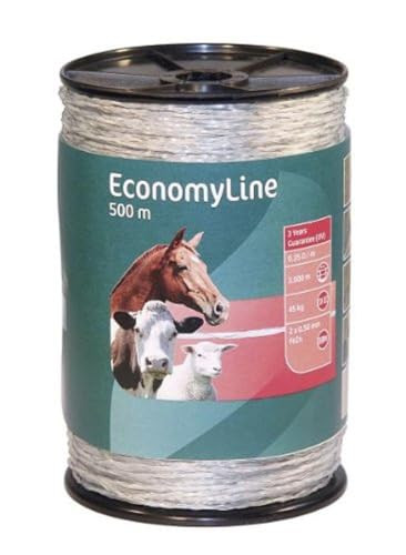 Kerbl Monolite 500m transparant verzinkt ijzerdraad 2x 0,5 mm