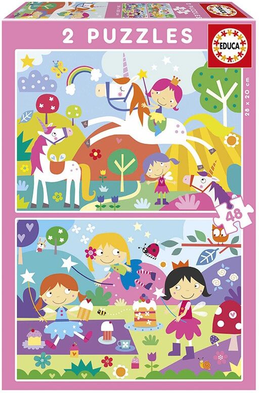 Puzzles 2x48 pcs Licornes et sirènes - Educa