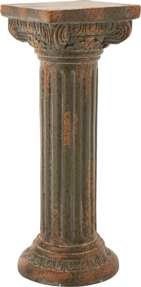 J-Line Decoratie Sokkel Antiek - Donkergroen - Polyresin