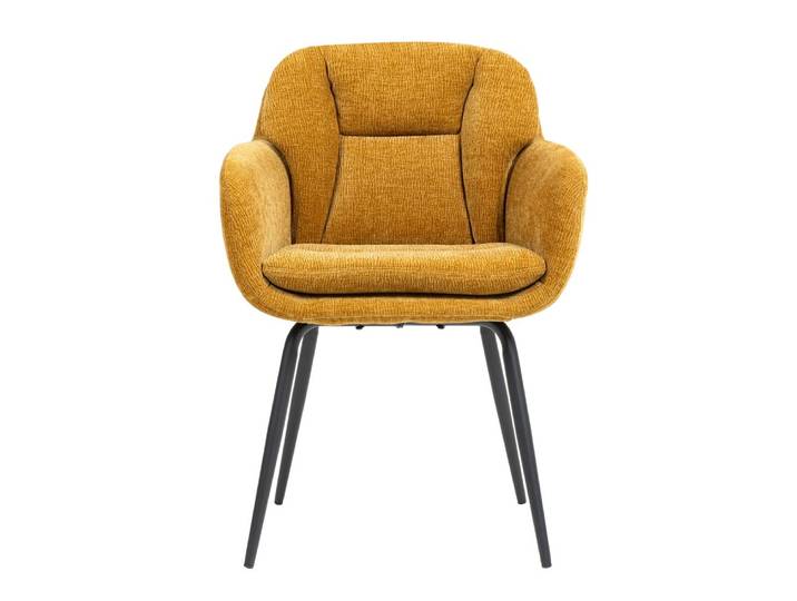 Chaise accoudoirs ocre