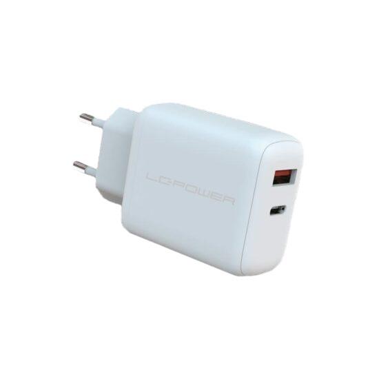 LC-Power LC Power 45W USB-C, USB-A GaN-Ladegerät, weiß LC-GAN-45