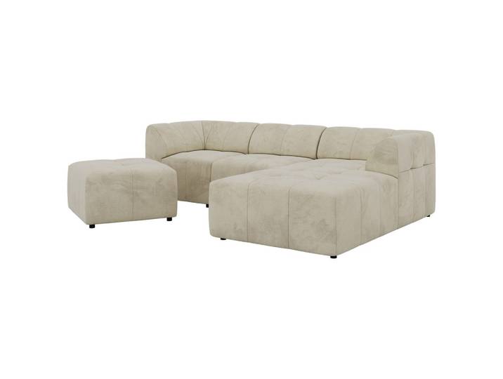 ECKSOFA VORITA L 4M - Beige Velvet - Rechts Seite