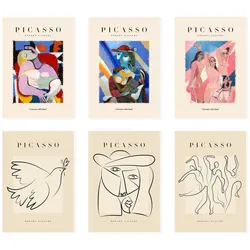 POSTER Set Mit 6 Illustrationen Von Pablo Picasso Skizzen A3 Rahmenlos