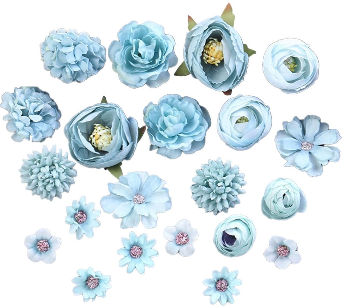 Solidchoice Set van 21 decoratieve kunstbloemen voor bruiloften en decoratie