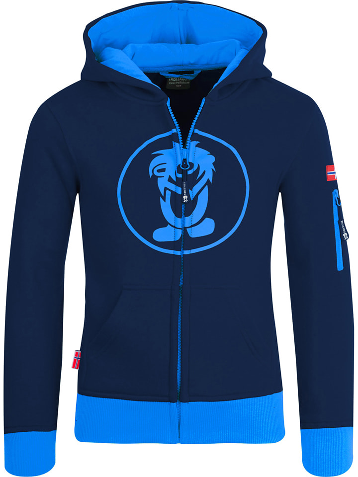Trollkids Sweatjacke "Sortland" in Dunkelblau - 92