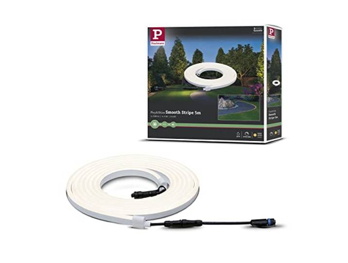 Paulmann 94191 Plug & Shine LED luminaire d'extérieur flexible Strips Neon incl. 1x31 watts IP67 gradable extérieur Blanc luminaire de jardin plastique éclairage de jardin 3000 K
