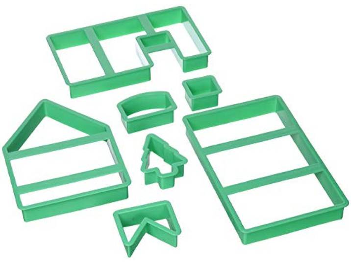 Städter 954220, uitsteekvormpjes heksenhuis/peperkoekhuis – set, 7-delig, 15 x 19 x 21 cm