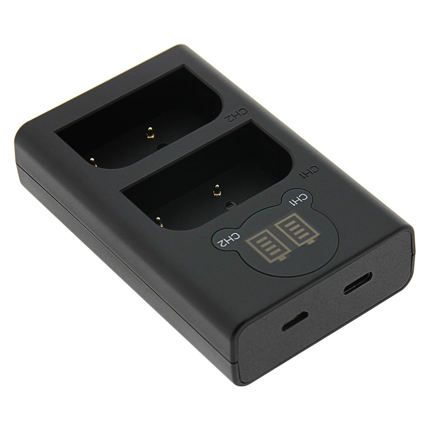 Berenstargh Dual LCD USB Ladegerät f. Olympus OM-1 BLX-1 (Kamera Akku Ladegerät) (61064462)