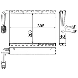 Verdampfer Klimaanlage MAHLE AE 92 000P für Mercedes-Benz CLS C