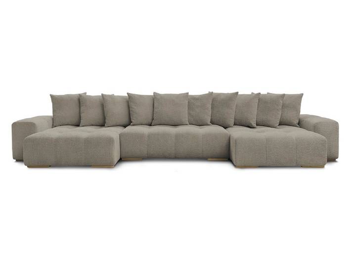 Wohnlandschaft BOBOCHIC ANAKIN Boucle-Stoff taupe