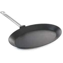 HENDI Fischpfanne - oval Titanium Professional, 400x275x(H)35mm