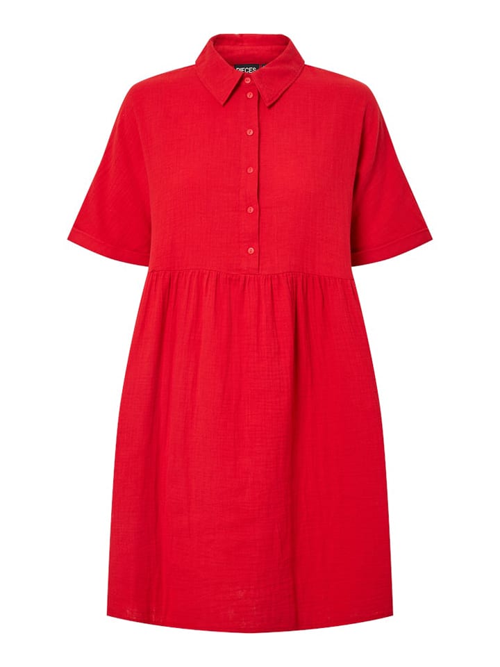 Pieces Kleid in Rot - L