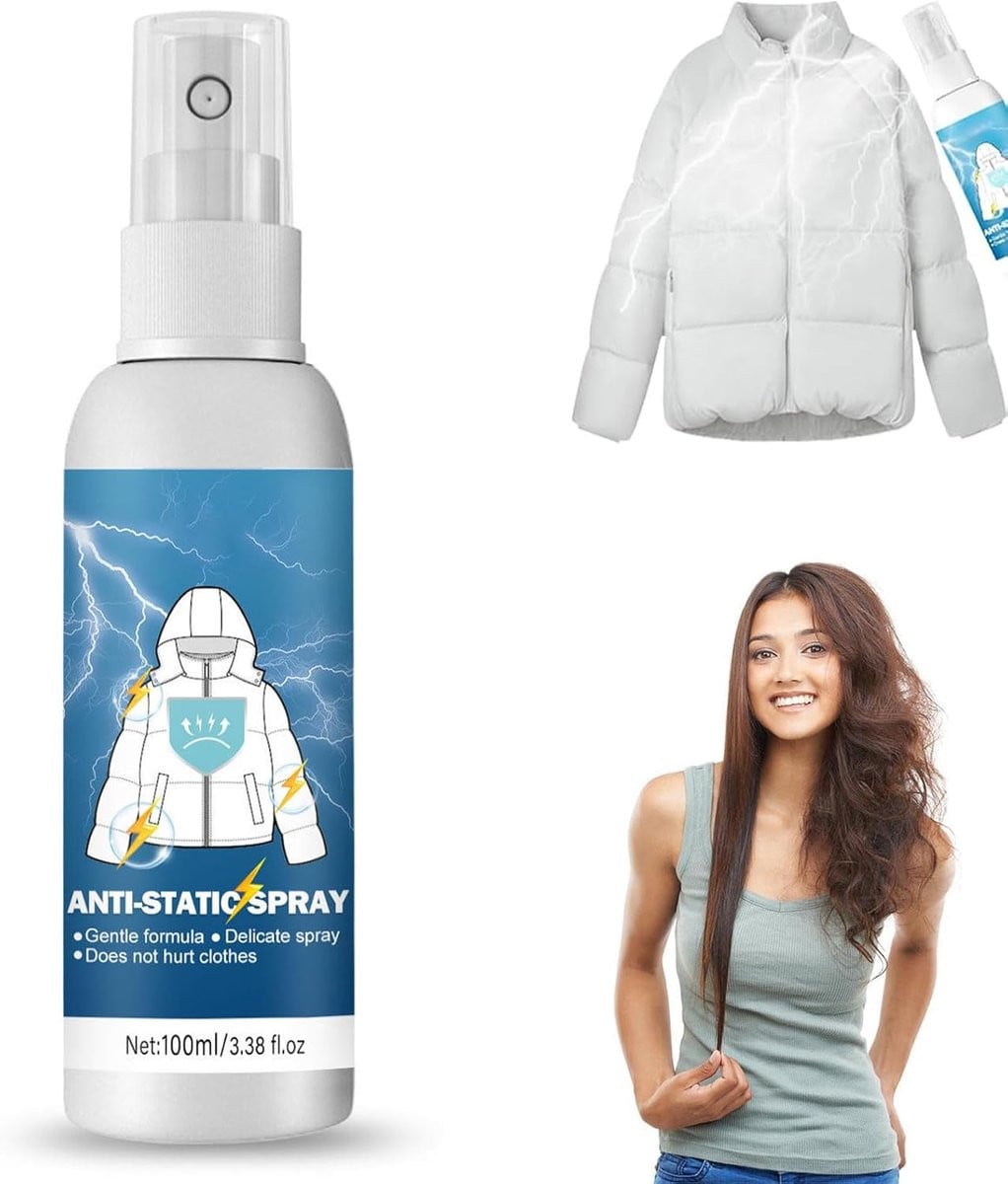 ShopVlot Anti-statische spray 100ml - Natuurlijk - Voor kleding, textiel en meubels