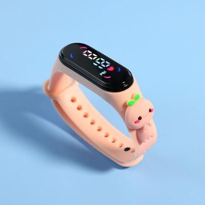 Discount Dollar Deals Fashion Mickey LED Childrens Watch For Girls Waterproof Sports Touch Screen Bracelet With Spiderman Doll Design color Zcj