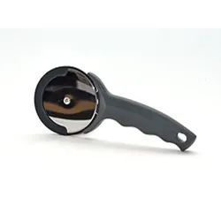 Pizzaschneider Teigroller Edelstahl PP Griff, 190mm, Schwarz, 1 Stück