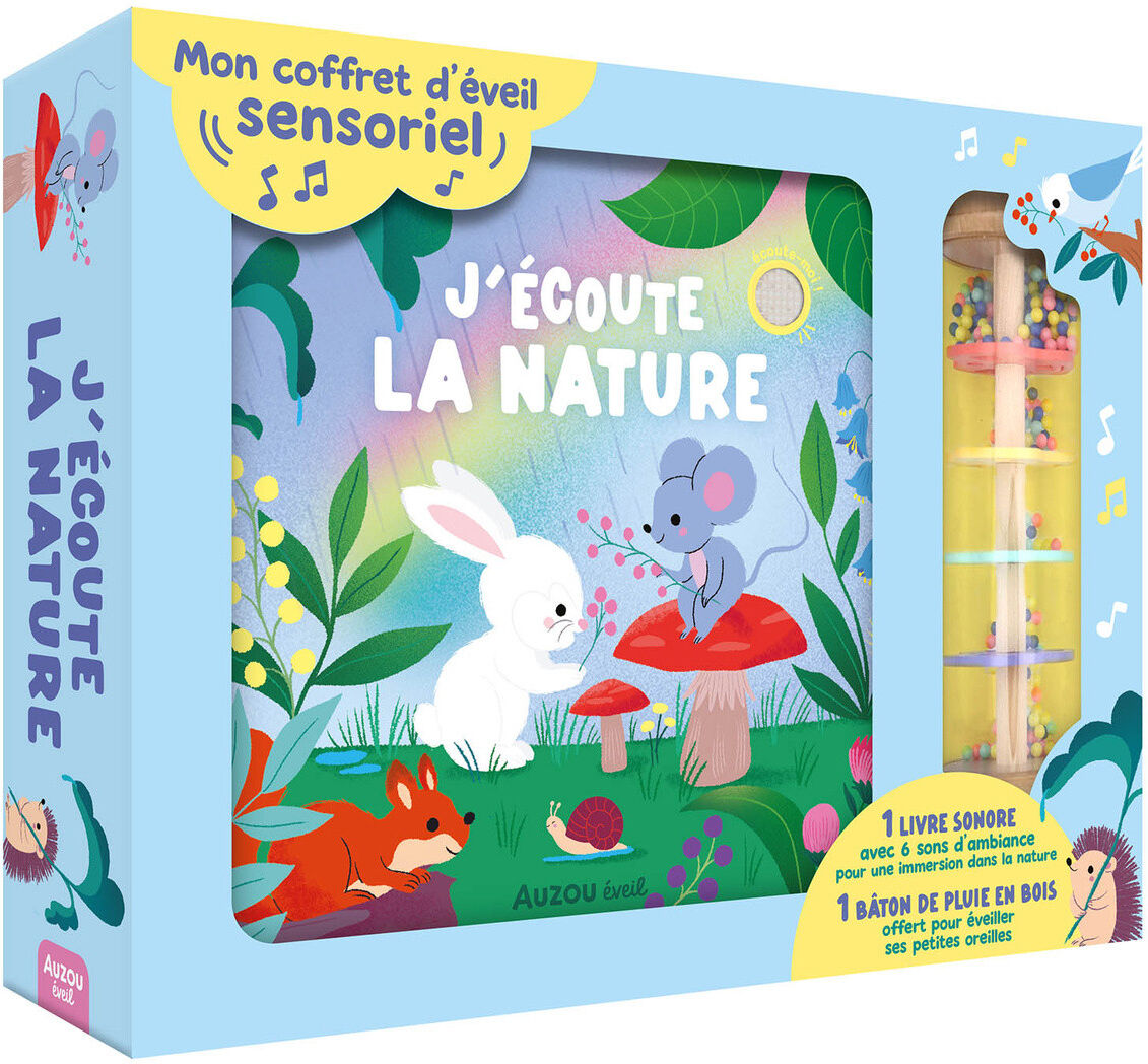 Mon coffret d'éveil sensoriel : J'écoute la nature - Auzou