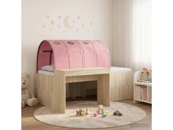 RJPLMFV Bett mit 3 Teilen, Eiche Sonoma und Rosa, Holz Lattenrost inklusive, modernes Design, optimale Belüftung, einfache Pflege