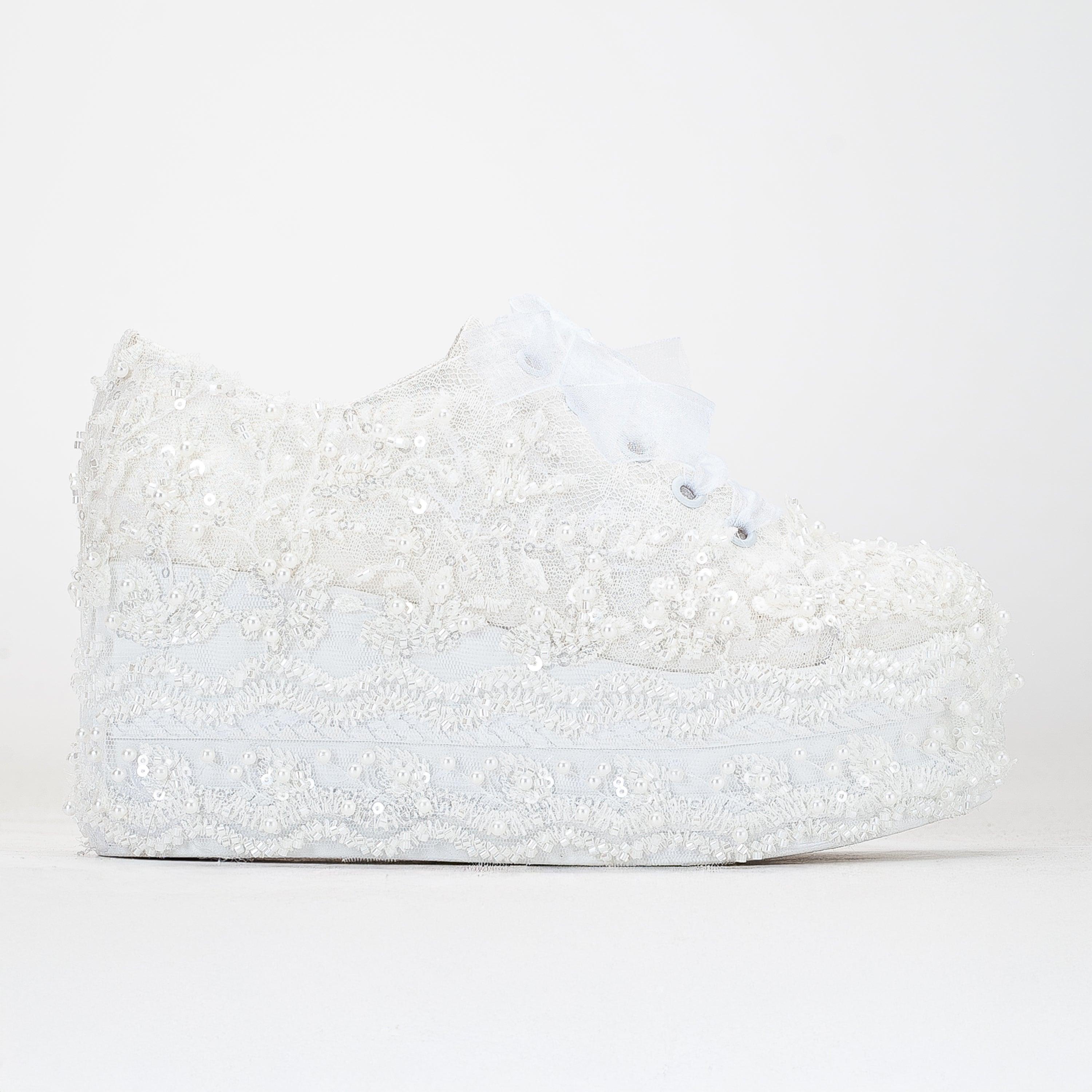 Florette Lace Bridal Platform Turnschuhe