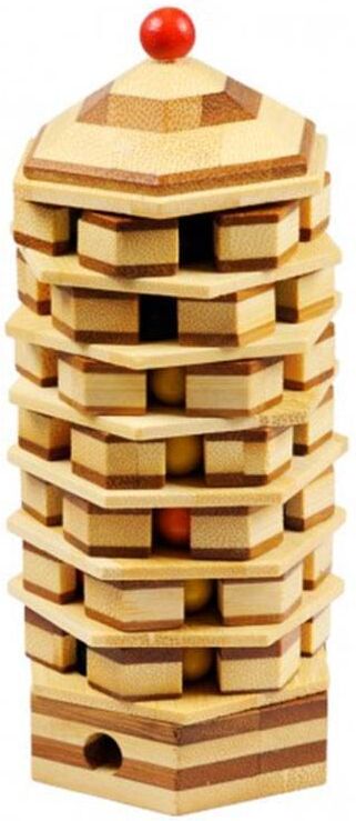 Loisirs Nouveaux Casse tête Pagode Bambou N°2 - Tour de Babel