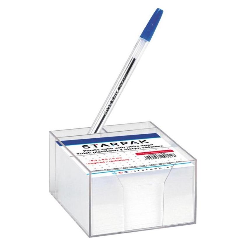 Starpak Kunststoffwürfel mit weissen Notizen 85x85mm (40952924)