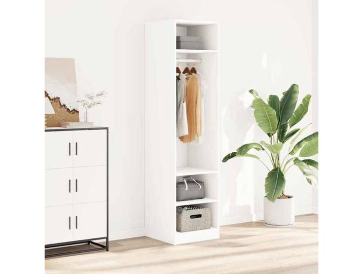 Blanc Garde-robe Blanc 50x50x200 cm Bois d'ingénierie - Armoires H7544