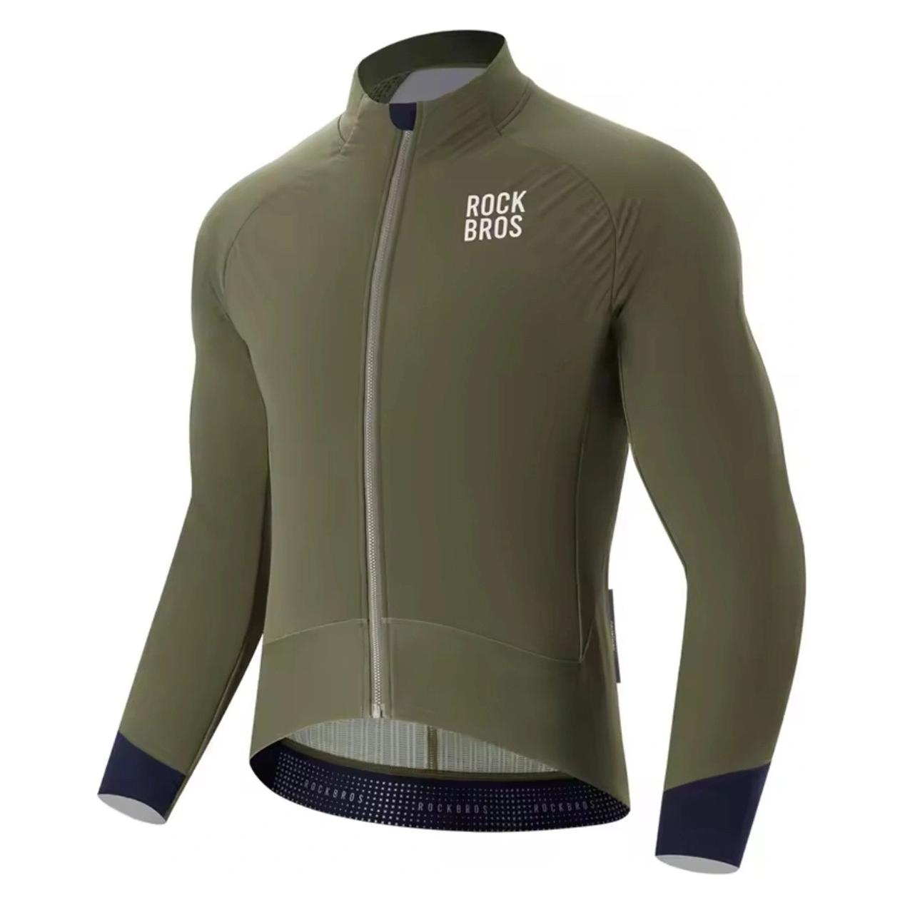 Rockbros YDWT014 Winter-Fleece-Doppellagige Radjacke Grösse XL - Grün (XL) (5907769385667)