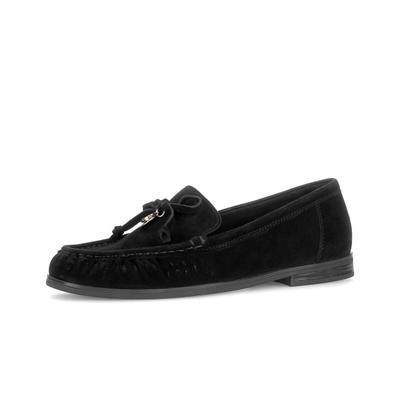 Loafer GABOR "Loafer", Damen, Gr. 38,5, schwarz, Schuhe Loafer