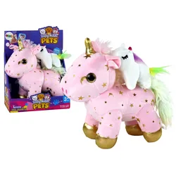 Einhorn-Plüsch-Schlaftier-Wiegenlied in Rosa mit Sternen-Set