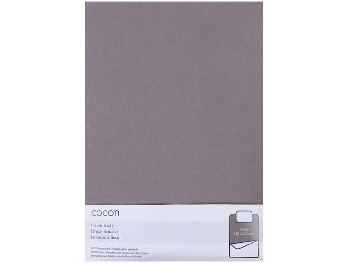 Fixleintuch COCON Taupe 140/160x200 cm - Material: Jersey - Fixleintuch