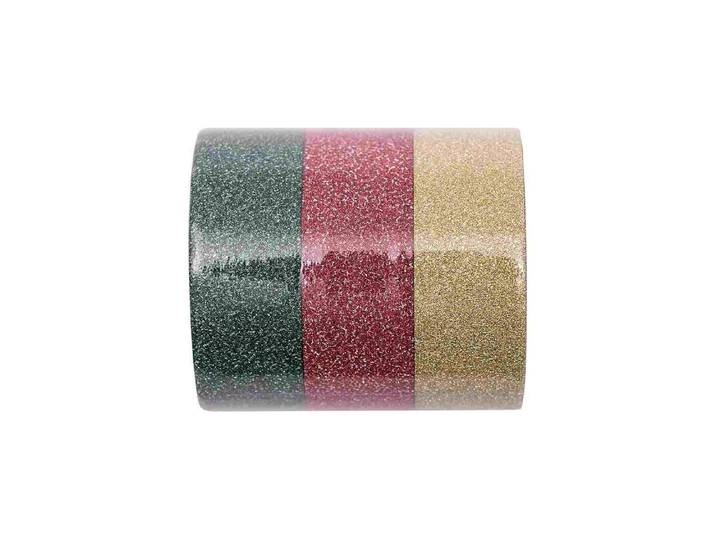 Rico Washi Tape Set Glitter, rot - grün