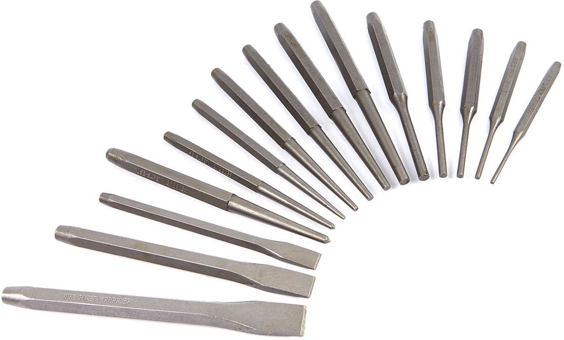Set di scalpelli e punzonatori HBM 16 pezzi