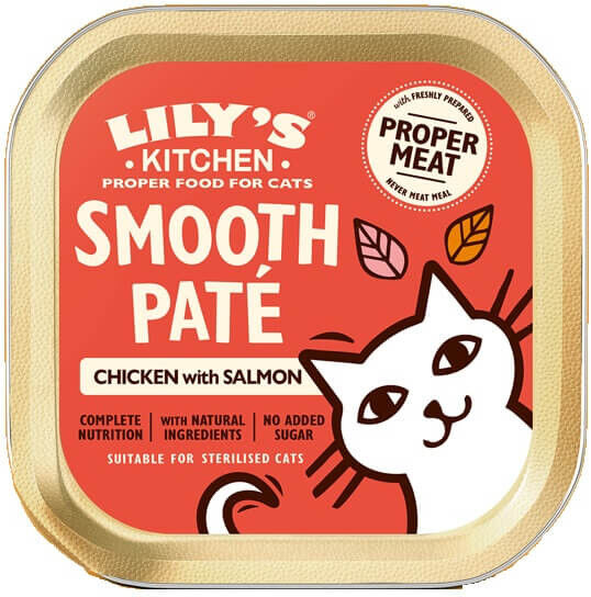 Lily's Kitchen Smooth Paté de Salmón y Pollo Gatos 85 gr