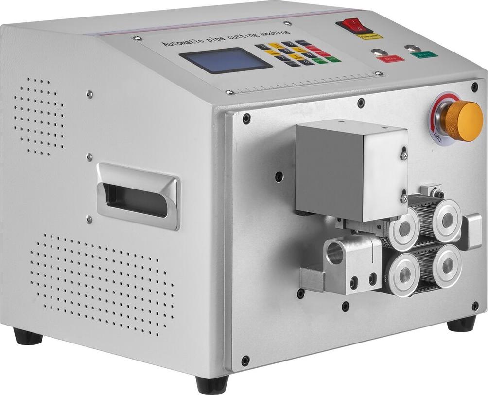 Auto Heat-Shrink Tube Cutter, Automatic Pipe Cutting Machine with LCD Display, 1mm-20mm Cutting Diameter, 0.1mm-99999.9mm Cutting Length, Ideal for PVC PE Tube, Silicone Tube, Soft Water Pipe