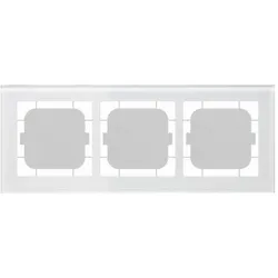 MDT technologies Glasrahmen 3-fach weiß für 63mm Programme BE-GTR363W.01