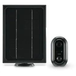 IP-Sicherheitskamera IP65 Außen  176648 Überwachungskamera mit Solar (Schwarz) 