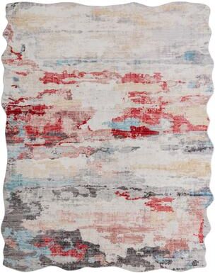 KALATY Abstract Red/Gold Area Rug